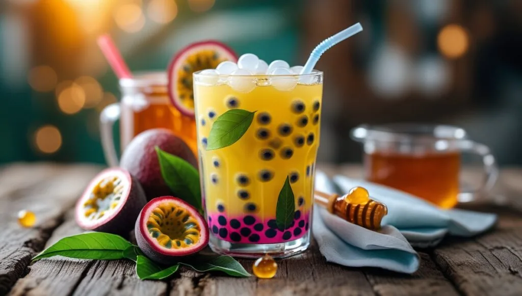 health benefits of passion fruit boba tea