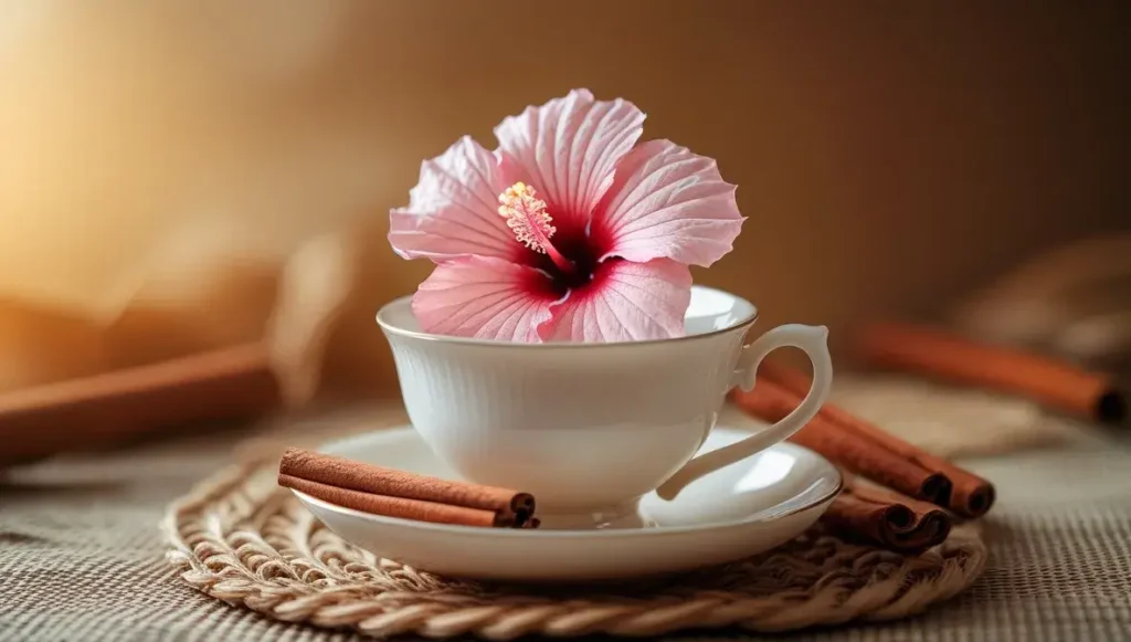 crafting your hibiscus and cinnamon tea