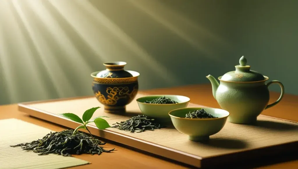 historical origins of oolong and green tea