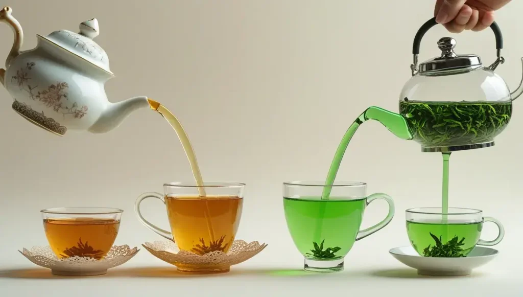 making your choice oolong vs. green tea
