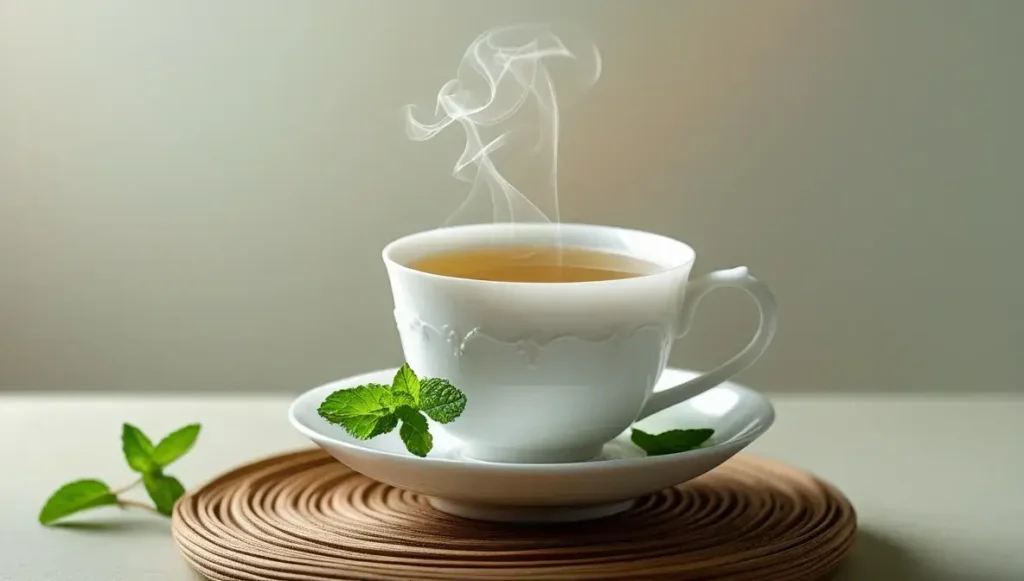 peppermint tea while fasting