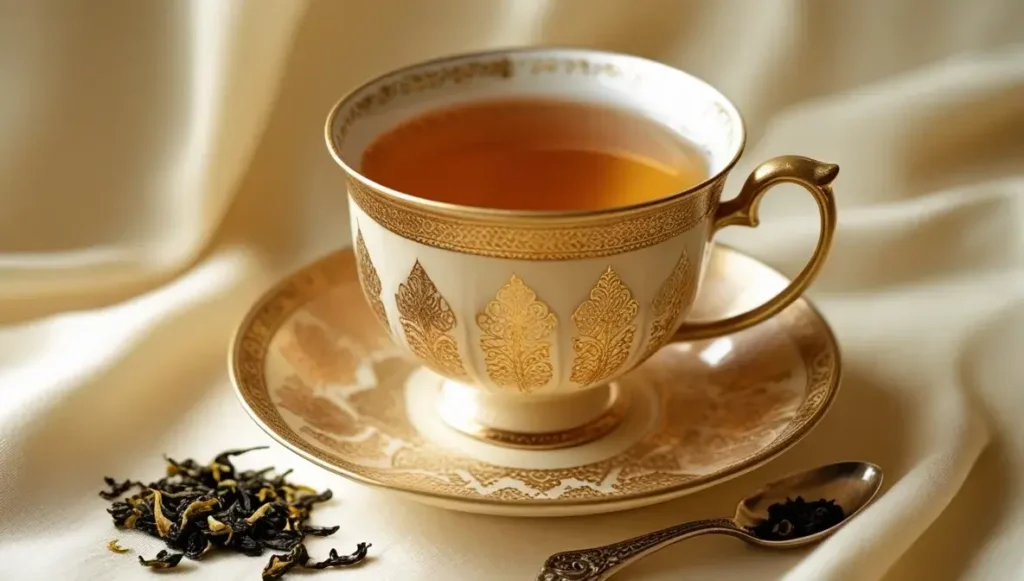 preparing darjeeling tea with milk