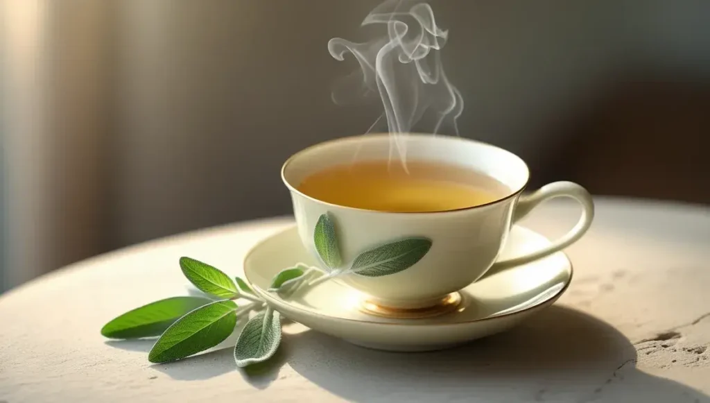 white tea and sage for digestive wellness