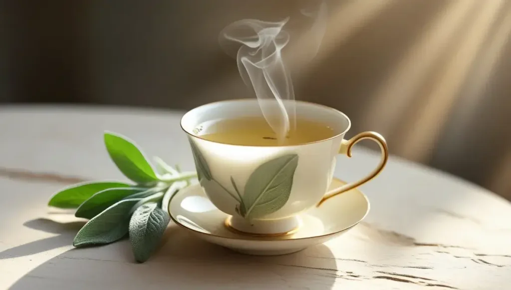 white tea and sage for respiratory support