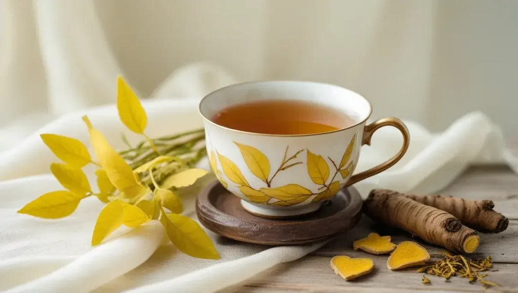 yellow root tea for respiratory and ear health