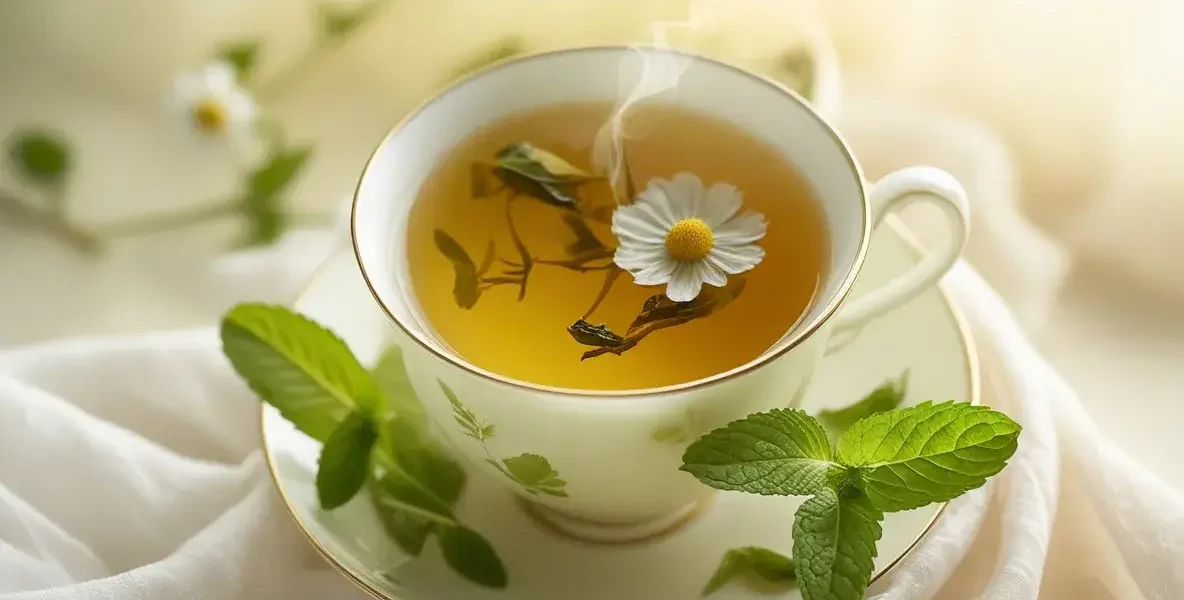 chamomile and mint tea