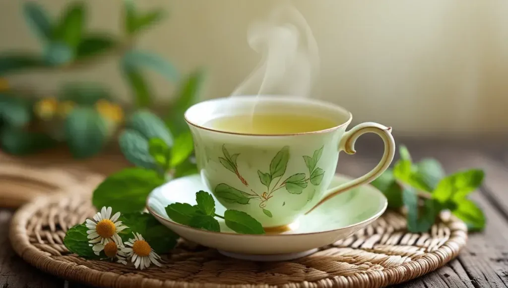 exploring the aroma and taste of chamomile and mint tea