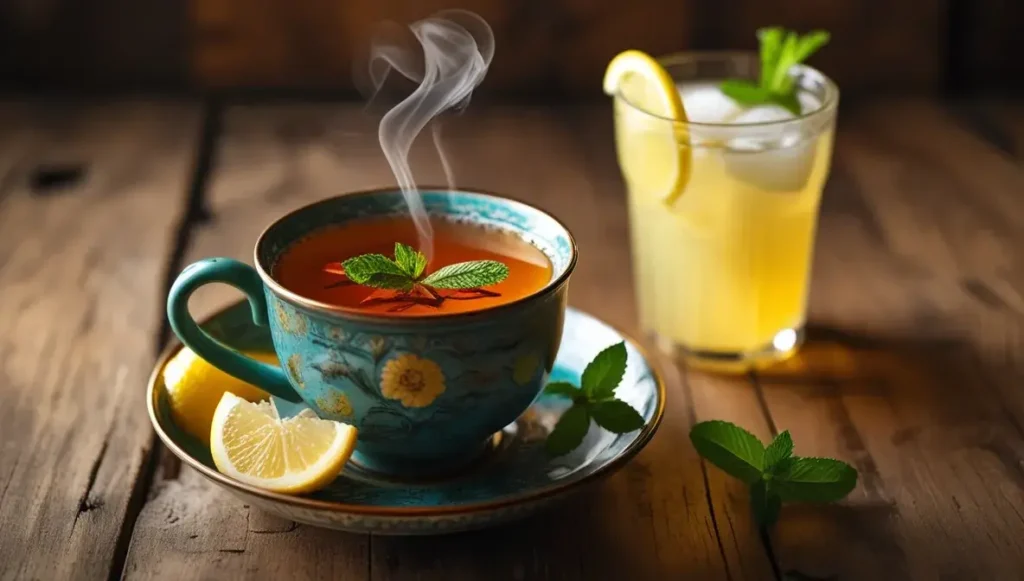 gathering your ingredients for spiced tea with tang and lemonade