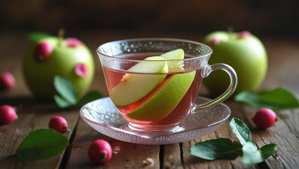 green apple rosehip tea