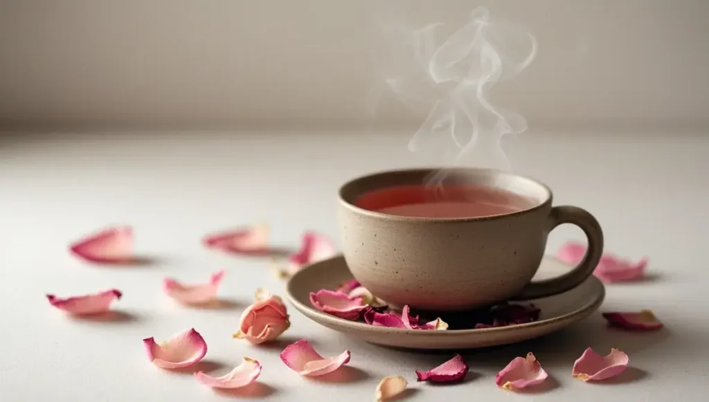 rose petals rosehip tea