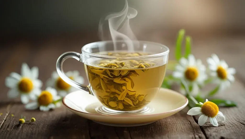 chamomile tea promotes heart health and circulation