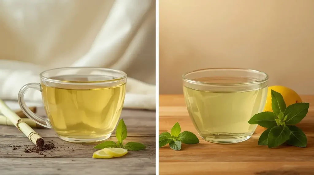 comparing lemon balm tea and lemongrass tea
