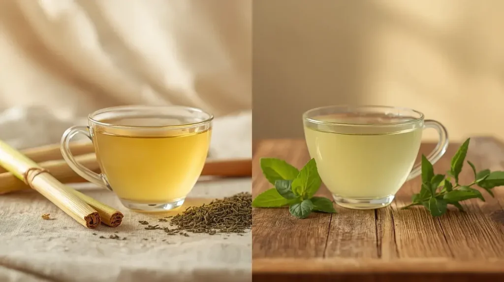 tea preparation and usage of lemongrass tea and lemon balm tea
