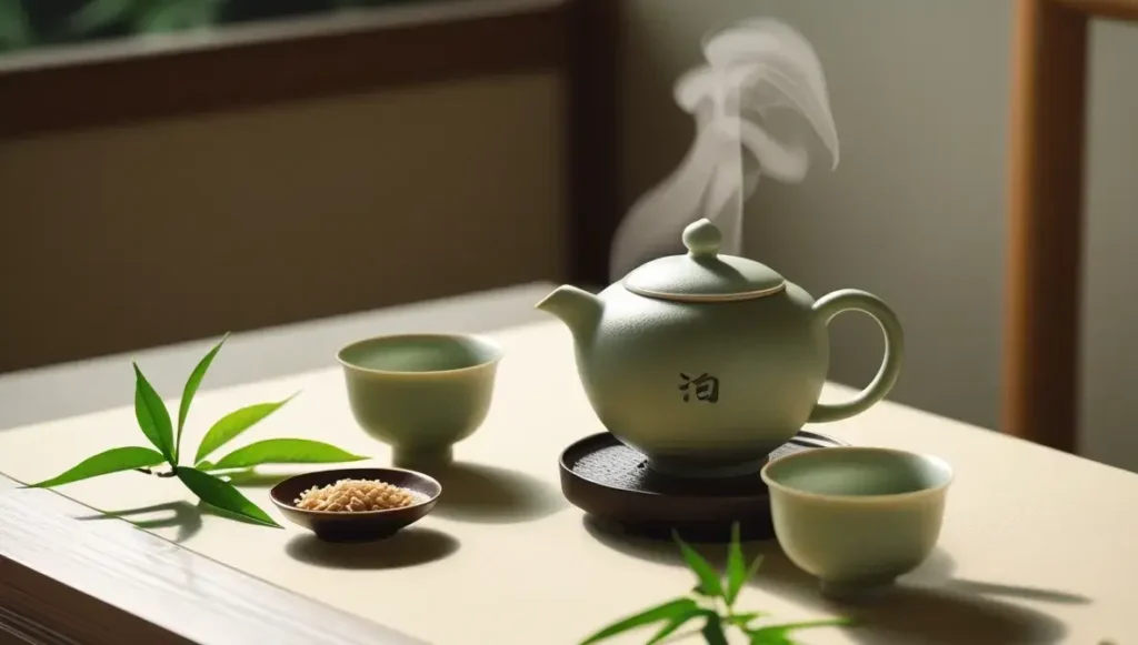 caffeine content in genmaicha tea