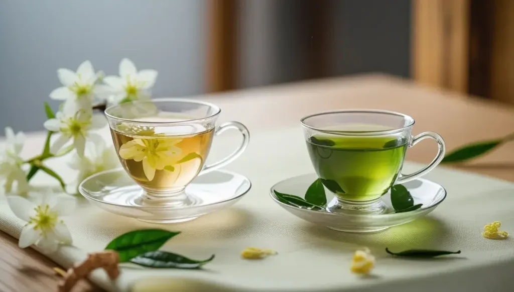 caffeine, digestion, and daily use of jasmine tea vs green tea
