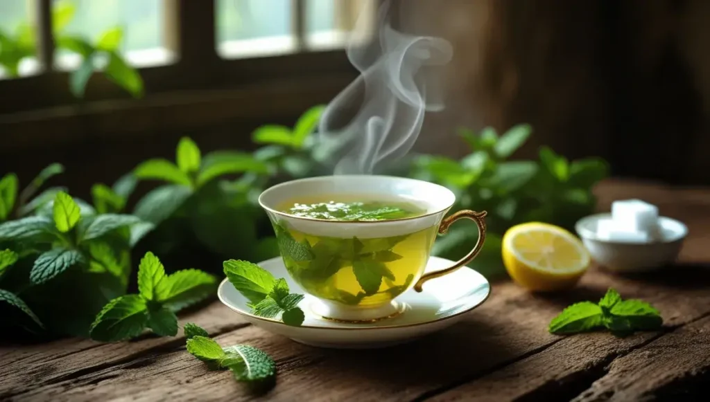 ease nausea and motion sickness with mint tea