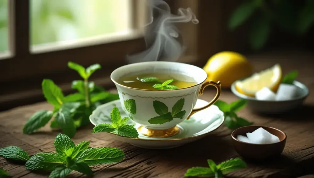 soothe menstrual cramps with mint tea