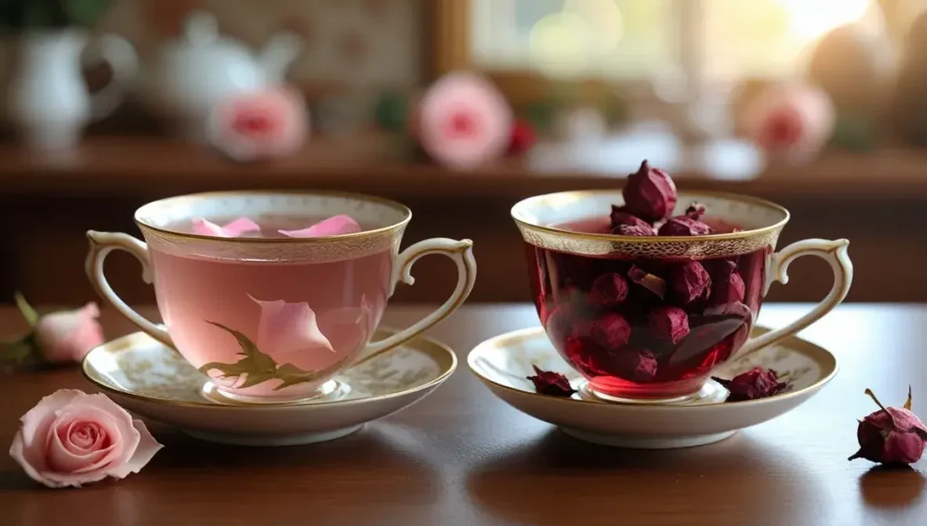 applications beyond beverages in rose tea vs rosehip tea