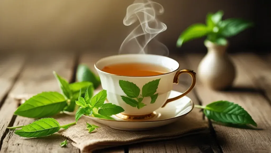 lemon balm tea for a calming morning