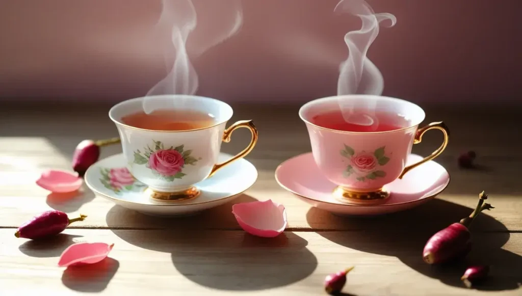nutritional content comparison between rose tea and rosehip tea