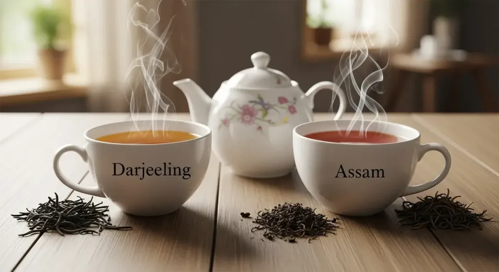 exploring the distinct flavor profiles between darjeeling tea and assam tea