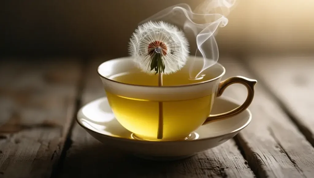 preparing and consuming dandelion tea