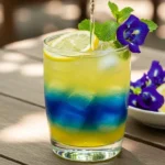 butterfly pea flower tea and lemonade