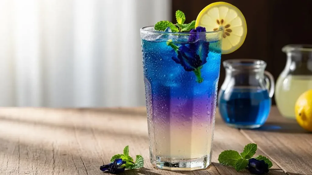 how to make butterfly pea flower tea lemonade