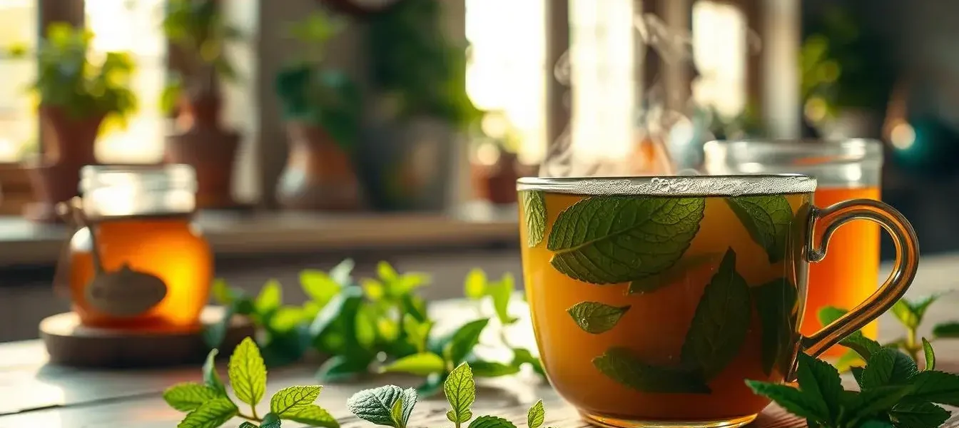 mint tea good for sore throat