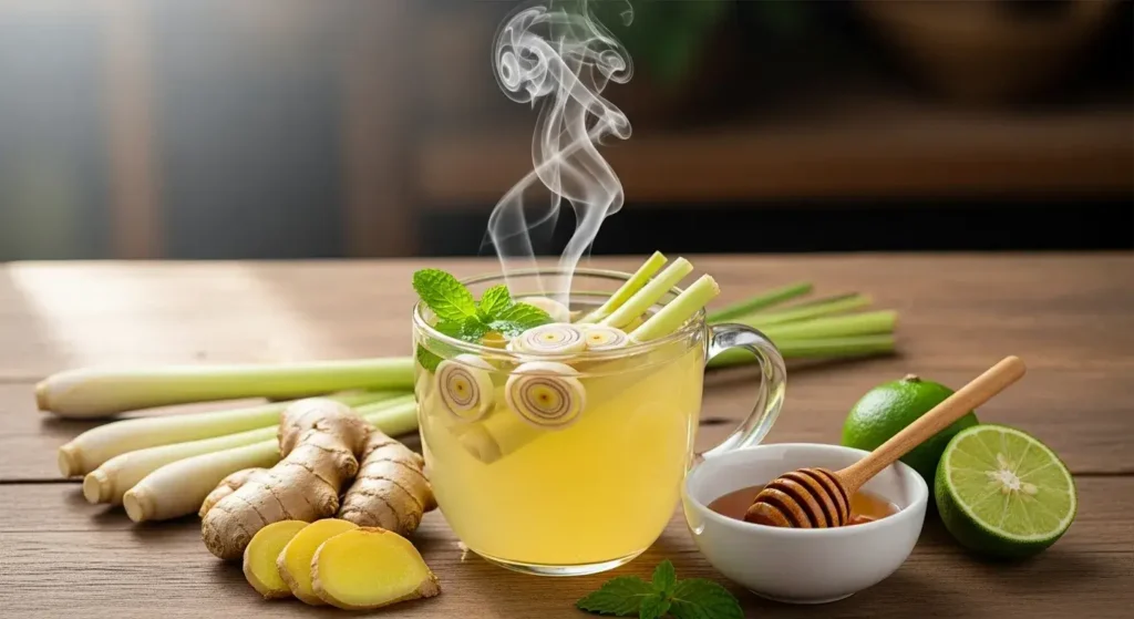 fresh lemongrass detox tea