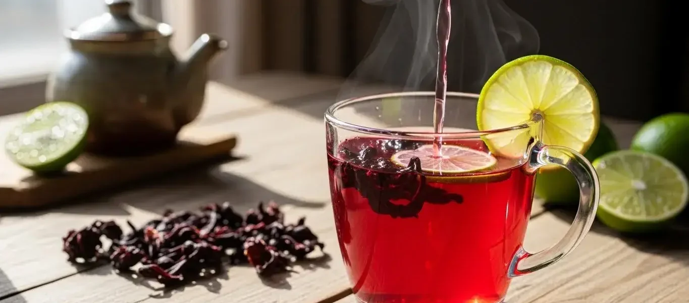 hibiscus tea on an empty stomach