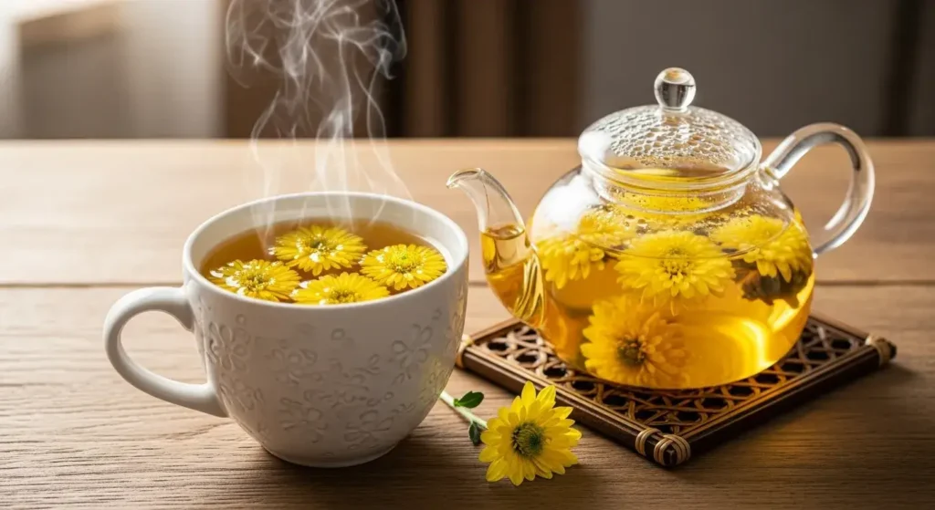 how to use chrysanthemum tea for cough relief