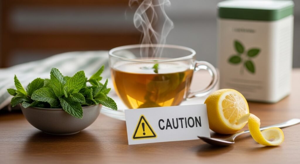 safety considerations for mint tea consumption
