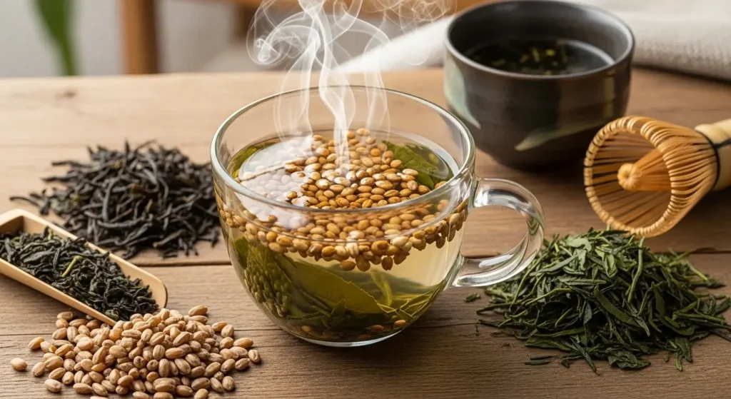 brewing genmaicha tea vs green tea