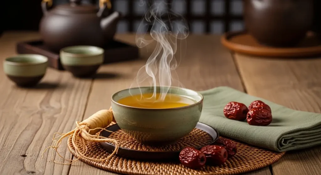 immune system and antioxidant support with ginseng tea