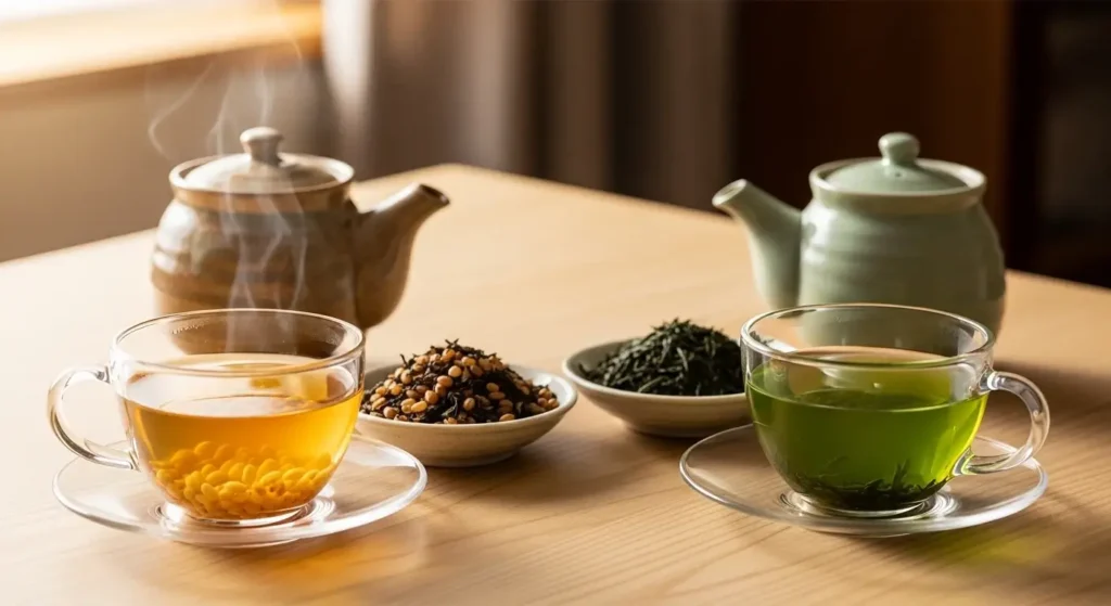 key differences in genmaicha tea vs green tea