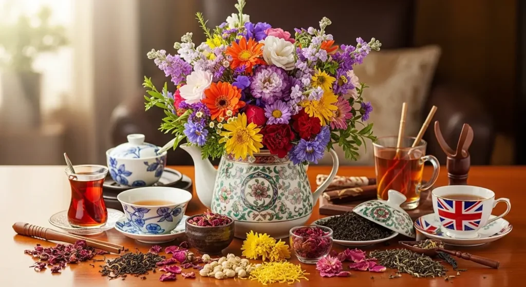 the ancient roots of tea and flower infusion