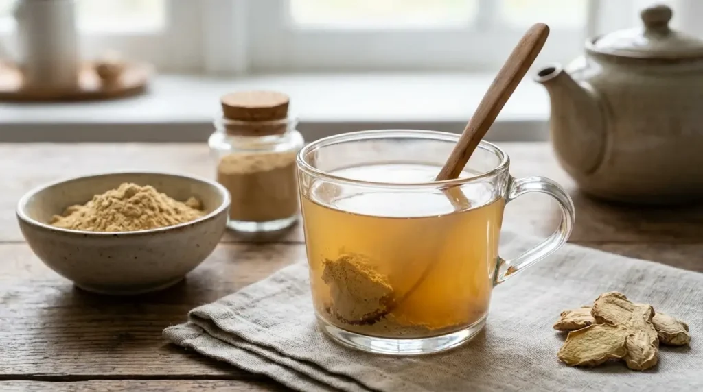 crafting your ginger tea made with ginger powder