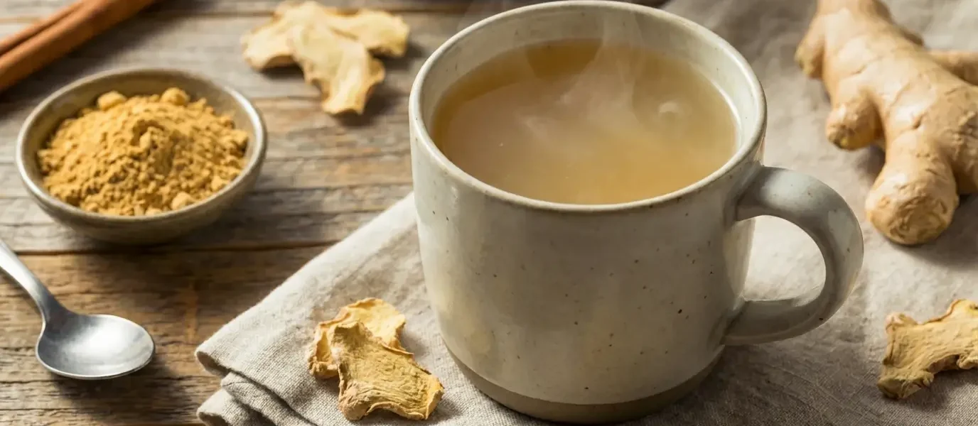 ginger tea made with ginger powder