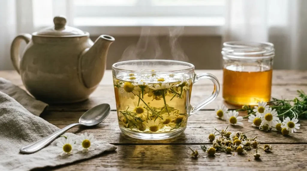 how to use chamomile tea for sore throat relief