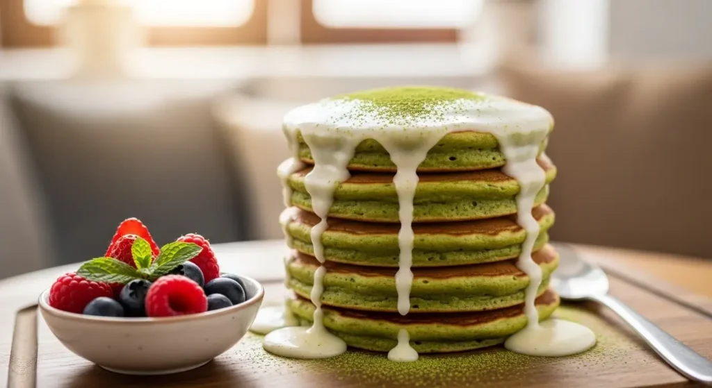 matcha pancakes