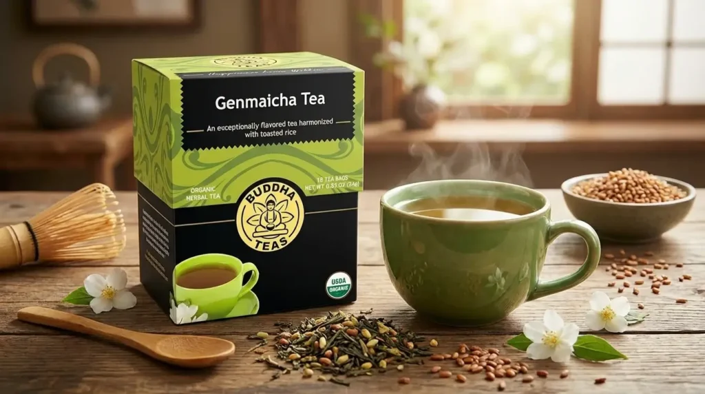 Buddha Teas Organic Genmaicha Green Tea Bags