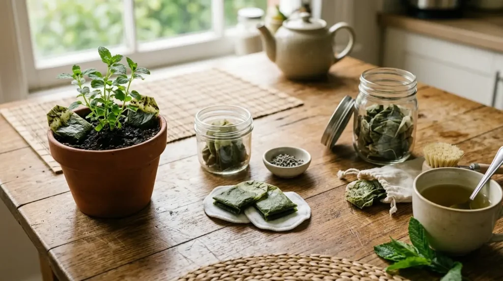 creative ways to reuse green tea bags