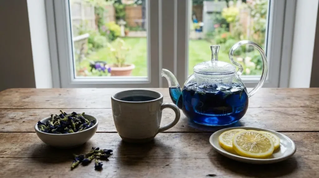 how to brew butterfly pea flower tea for better sleep