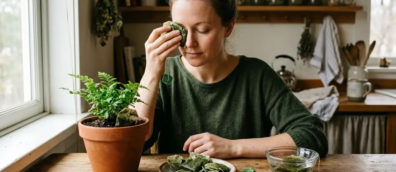 how to use used green tea bags