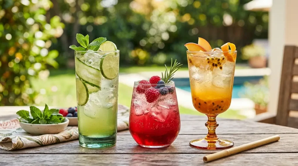 sparkling tea mocktails for hot days