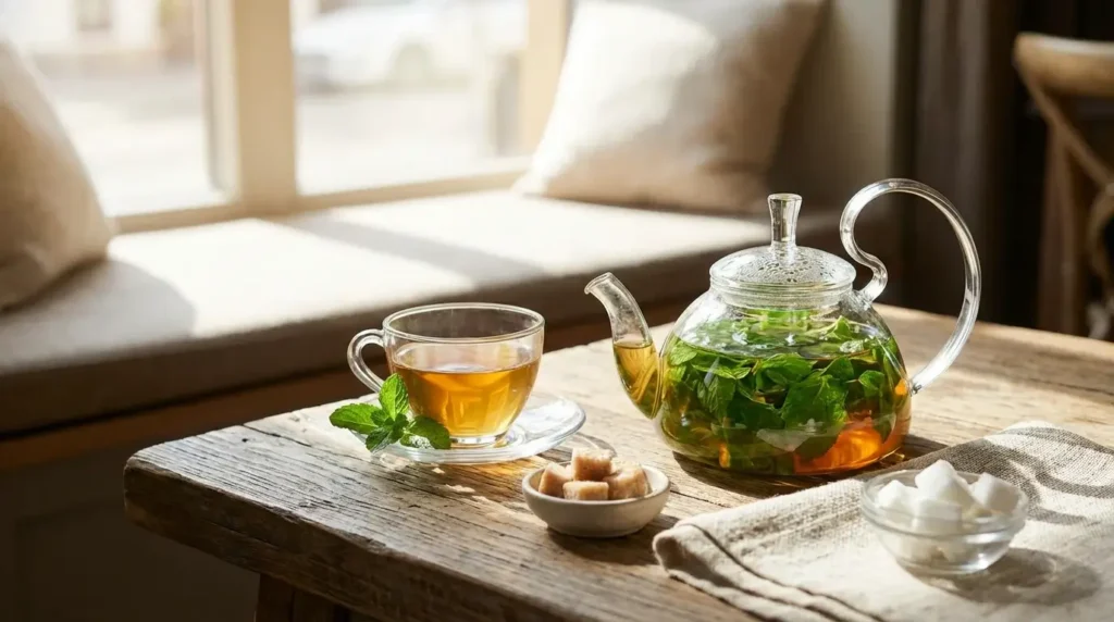 variations and serving suggestions for mint tea