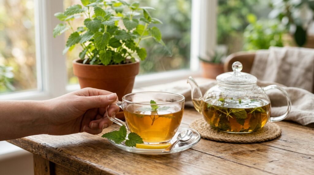 how to use lemon balm tea for cold sores (step-by-step)