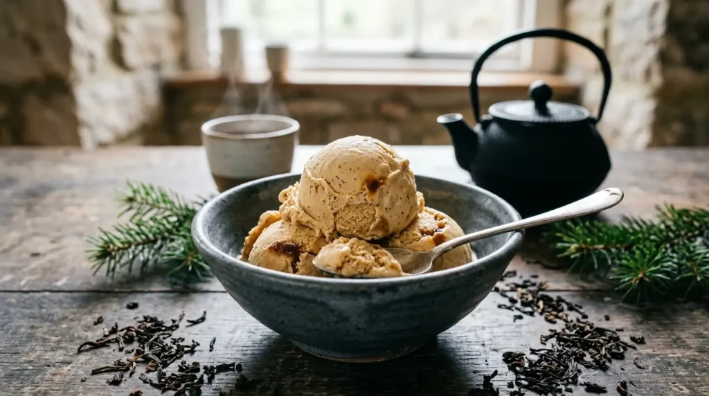 step-by-step instructions for making lapsang souchong ice cream