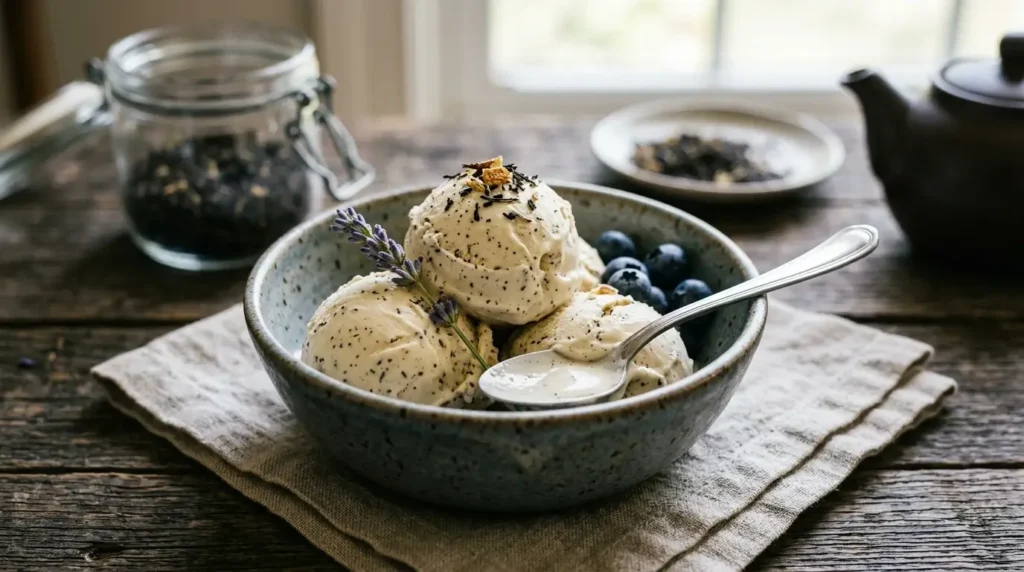 what you need for no-churn earl gray ice cream